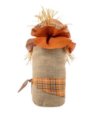 23.25" H Fall Linen Scarecrow Doorstop Porch Decor