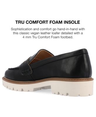 Journee Womens Kenly Medium and Wide Width Slip On Round Toe Loafer