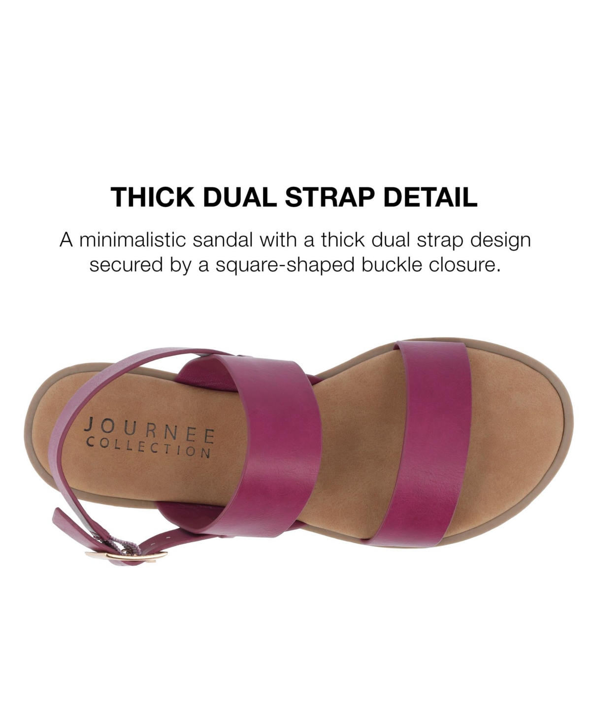 Journee Collection Journee Women's Wide Width Lavine Sandals In Raspberry