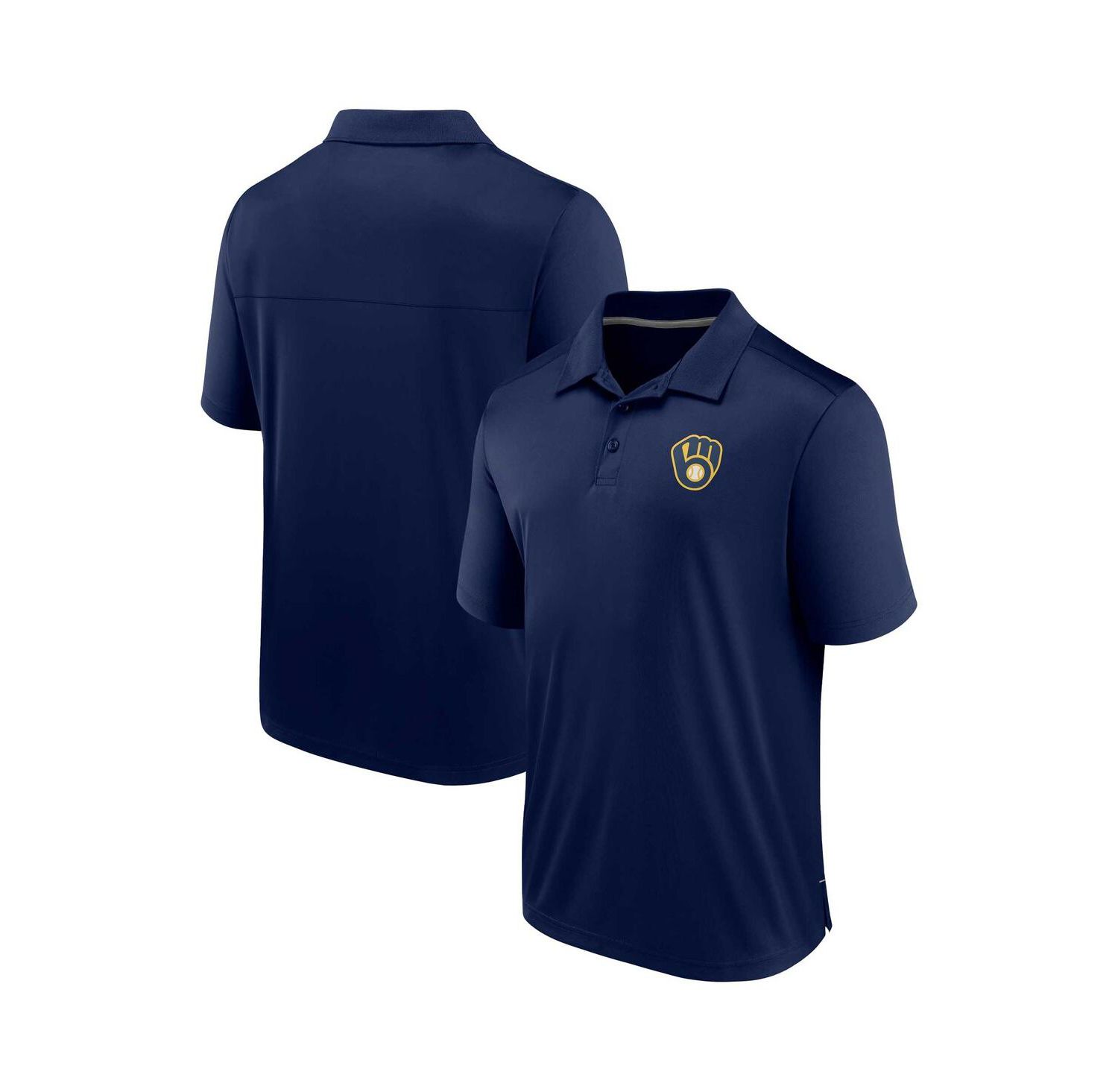 Men's Navy Milwaukee Brewers Hands Down Polo Shirt