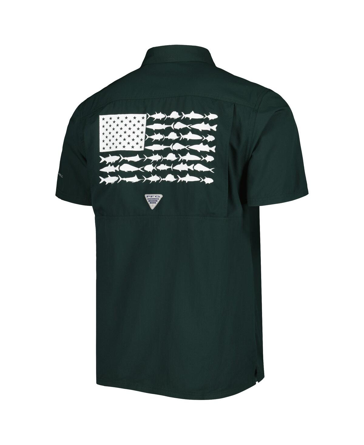 Shop Columbia Men's  Pfg Green Michigan State Spartans Slack Tide Camp Button-up Shirt