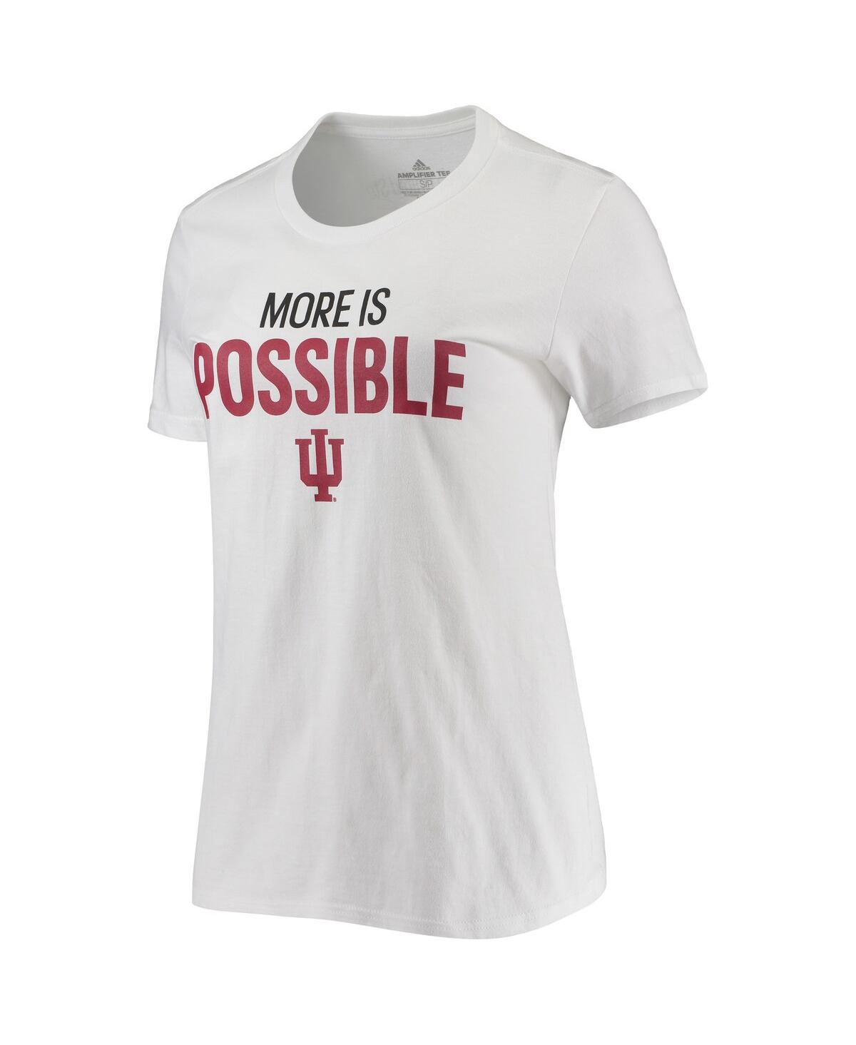 Shop Adidas Originals Women's Adidas White Indiana Hoosiers More Is Possible T-shirt