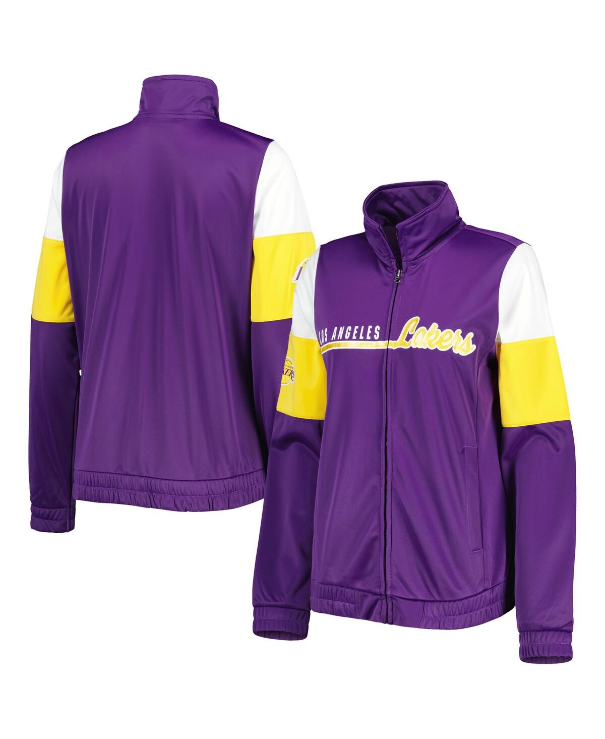 Shop G-iii 4her By Carl Banks Women's  Purple Los Angeles Lakers Change Up Full-zip Track Jacket