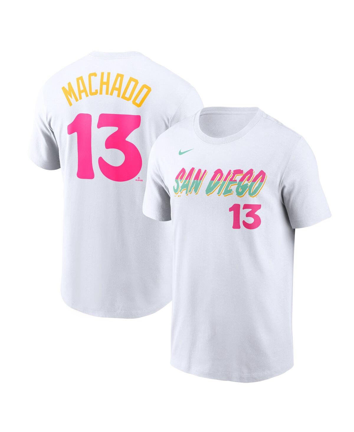 Men's Nike Manny MachadoSan Diego Padres City Connect Name and Number T-shirt - White