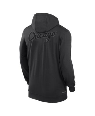 Men's Black Chicago White Sox Authentic Collection Travel Performance Full-Zip Hoodie