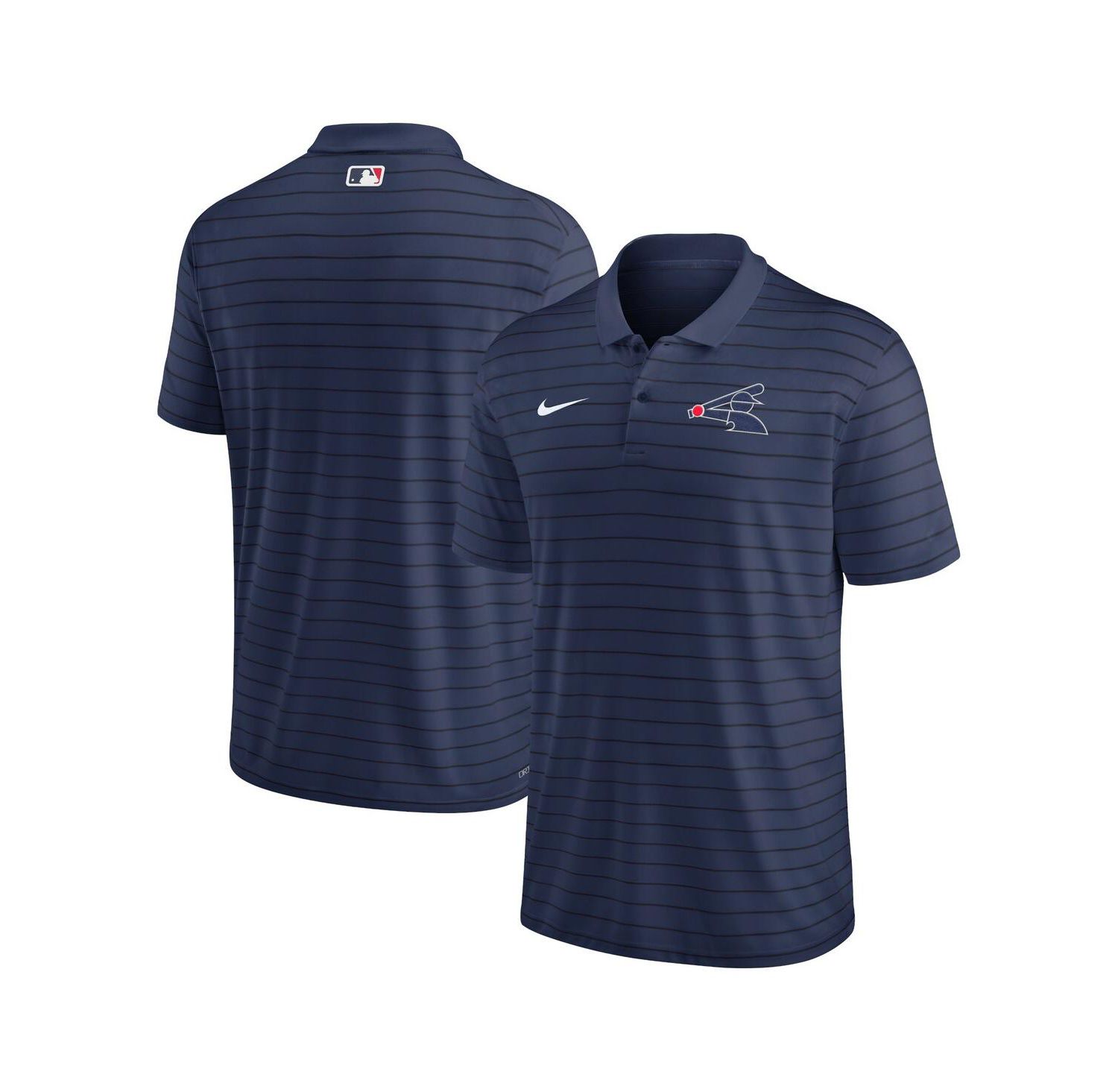 Men's Navy Chicago White Sox Authentic Collection Victory Striped Performance Polo Shirt