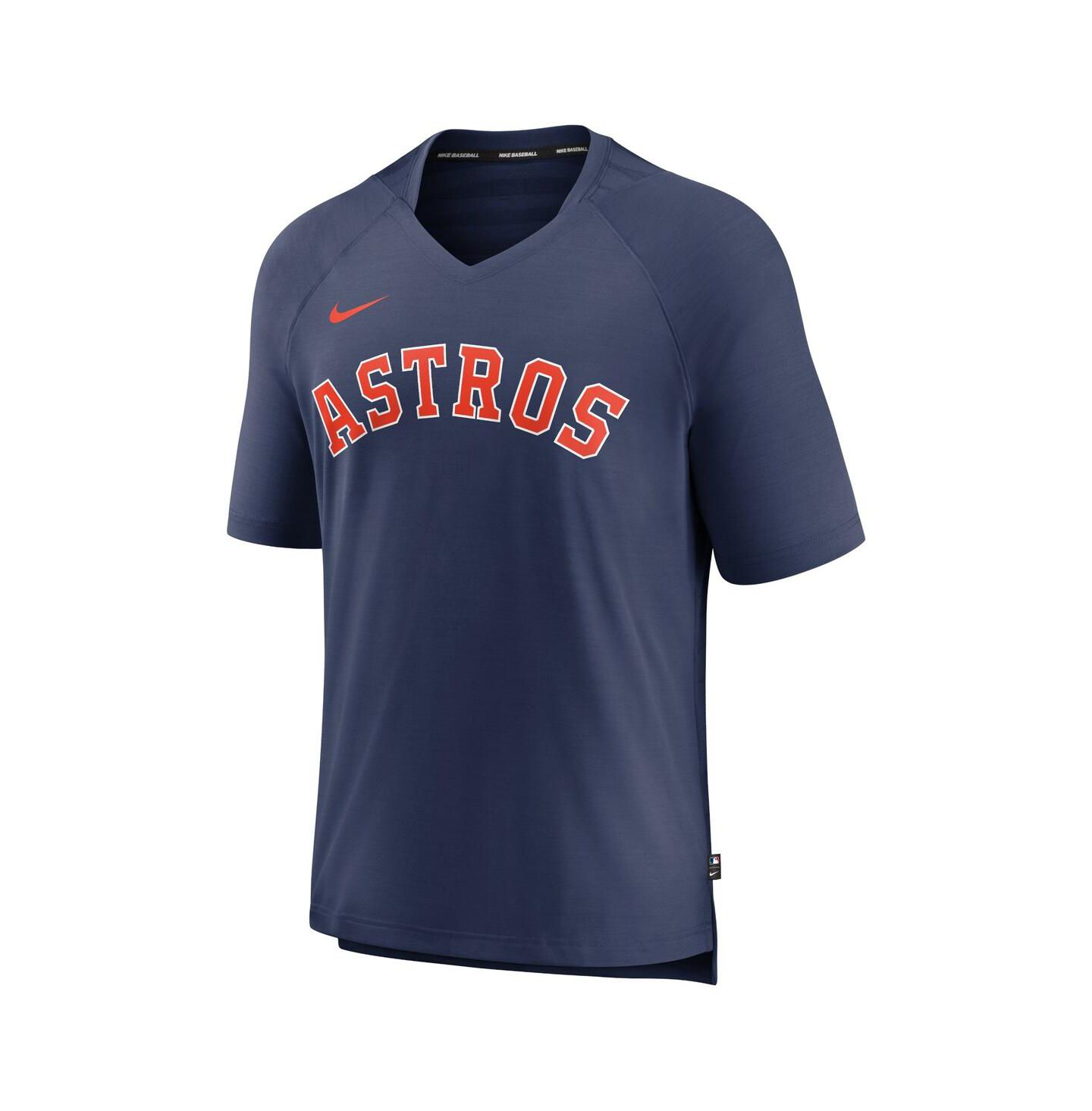 Мужская футболка Nike Navy Houston Astros Authentic Collection Pregame Raglan Performance V-Neck — фото 3