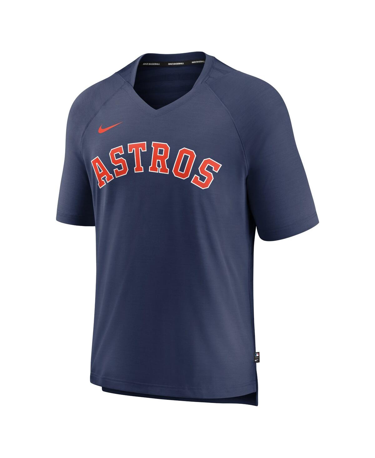 Nike Men's  Navy Houston Astros Authentic Collection Pregame Raglan Performance V-neck T-shirt In Navy