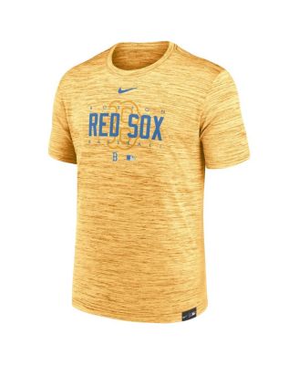 Men's Gold Boston Red Sox City Connect Velocity Practice Performance T-shirt