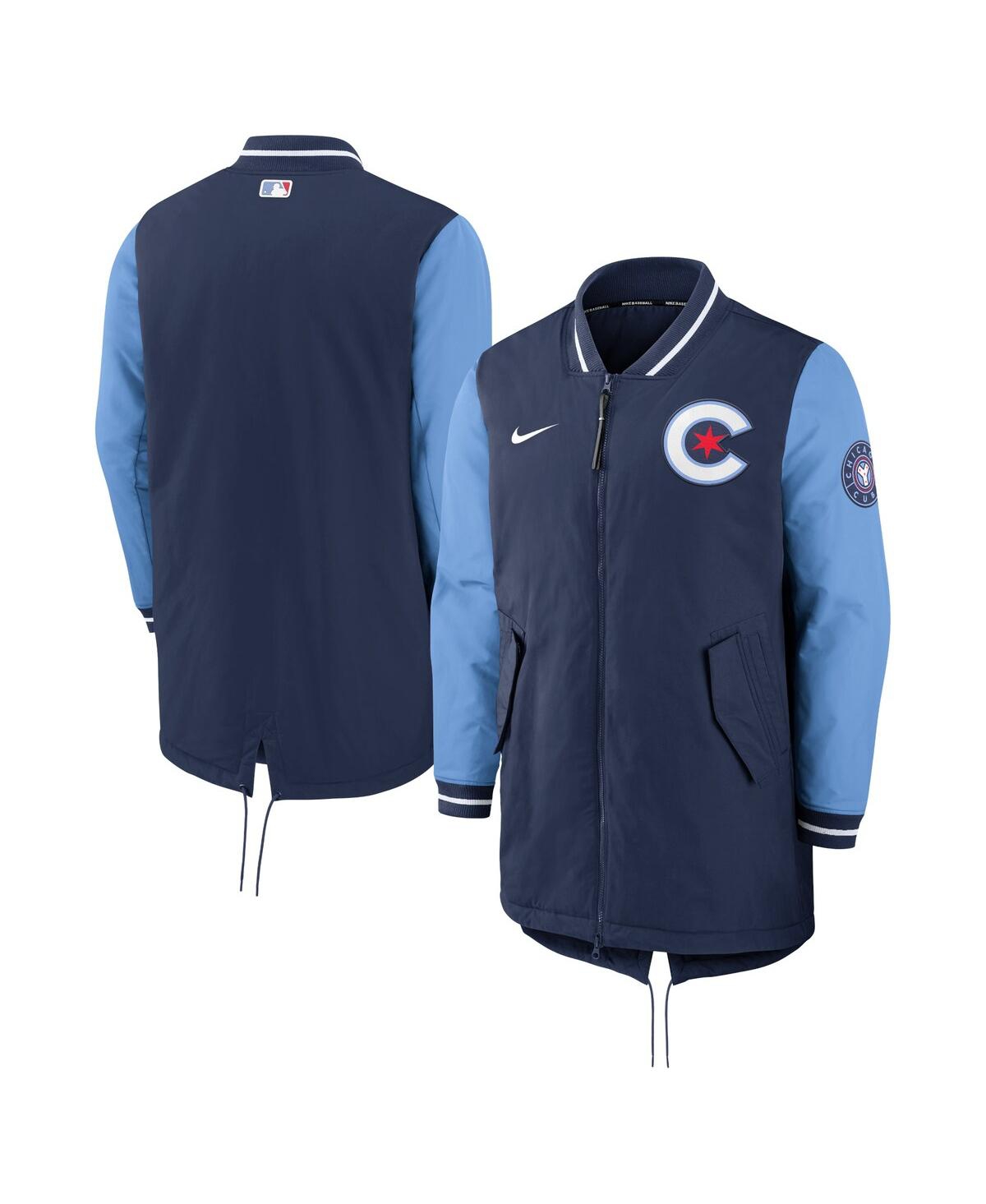 Shop Nike Men's  Navy Chicago Cubs Authentic Collection City Connect Dugout Performance Full-zip Jacket