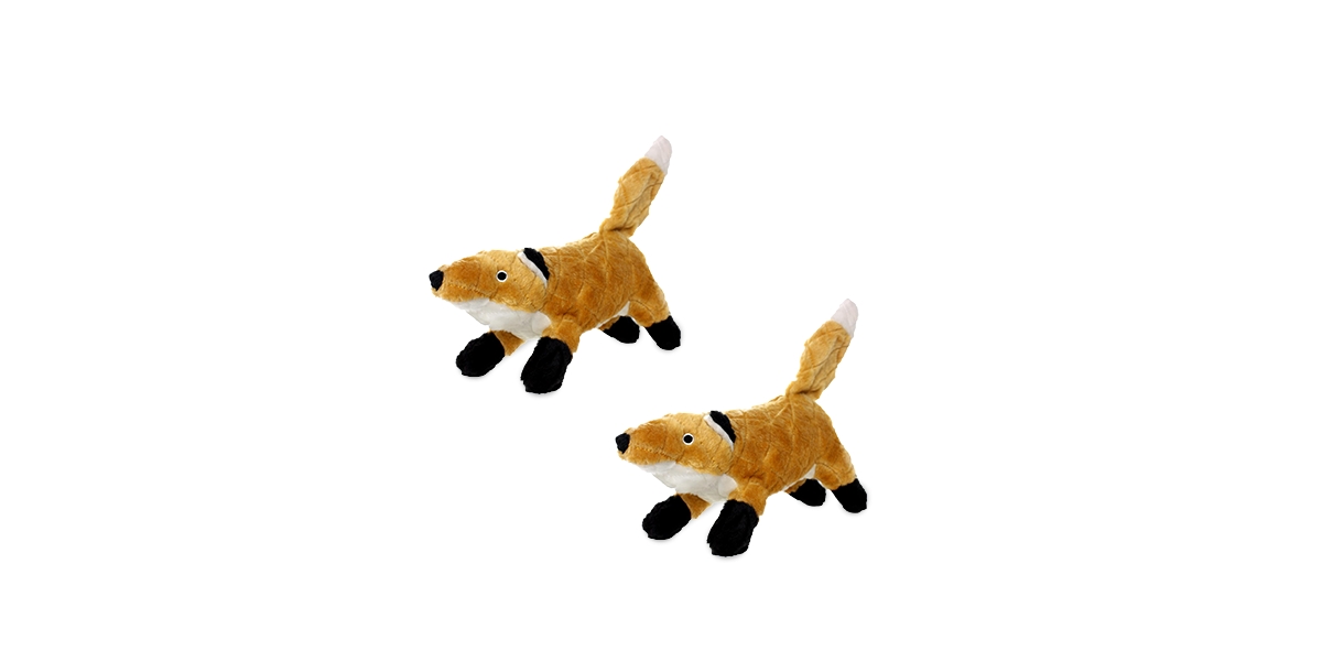 Nature Fox, 2-Pack Dog Toys - Orange