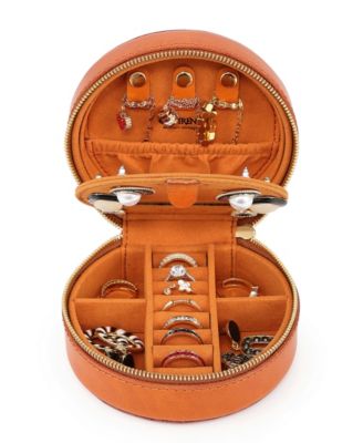 Leather Jewelry Box - Round