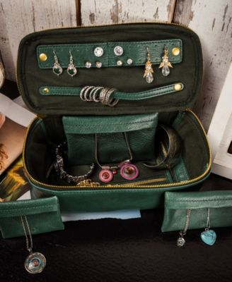 Celosia Rectangular Leather Jewelry Case