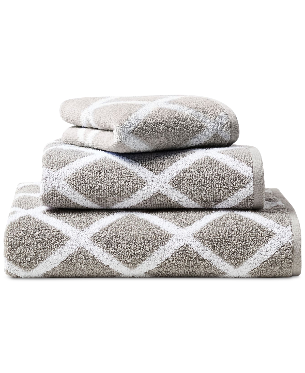 Lauren Ralph Lauren Sanders Diamond Cotton Wash Towel Bedding In Pewter Grey