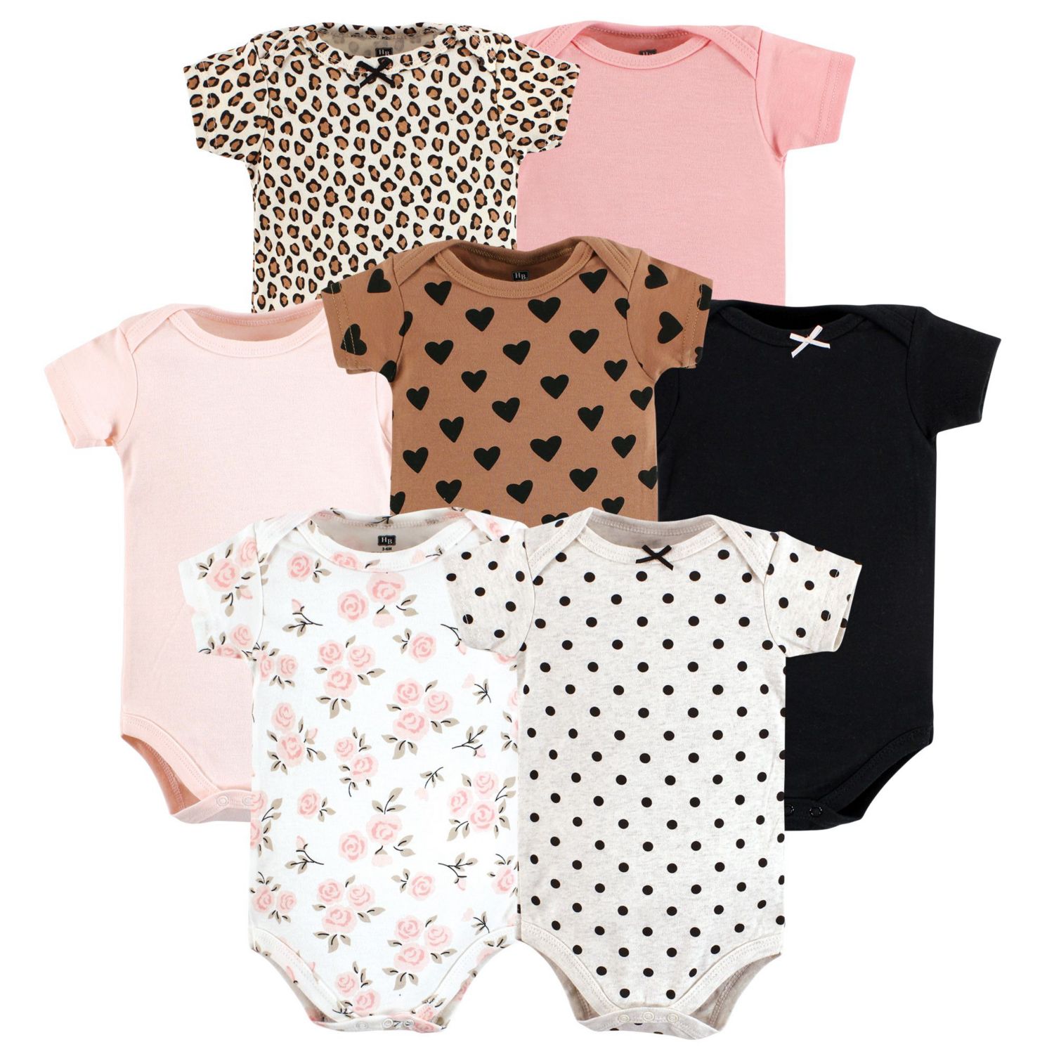 Baby Girls Hudson Cotton Bodysuits 7 - Pack