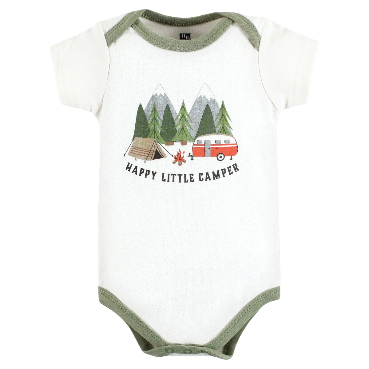Hudson Baby Baby Boys Unisex Baby Cotton Bodysuits Camper, 3-Pack