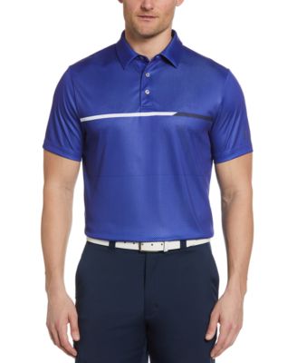 PGA TOUR - Men's Athletic-Fit Textured Colorblocked Performance Golf Polo Shirt