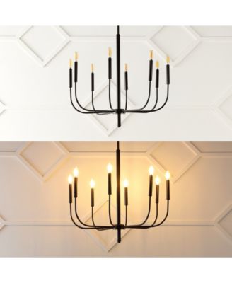 Amoros 27.25" 8-Light Modern Mid-Century Iron LED Chandelier