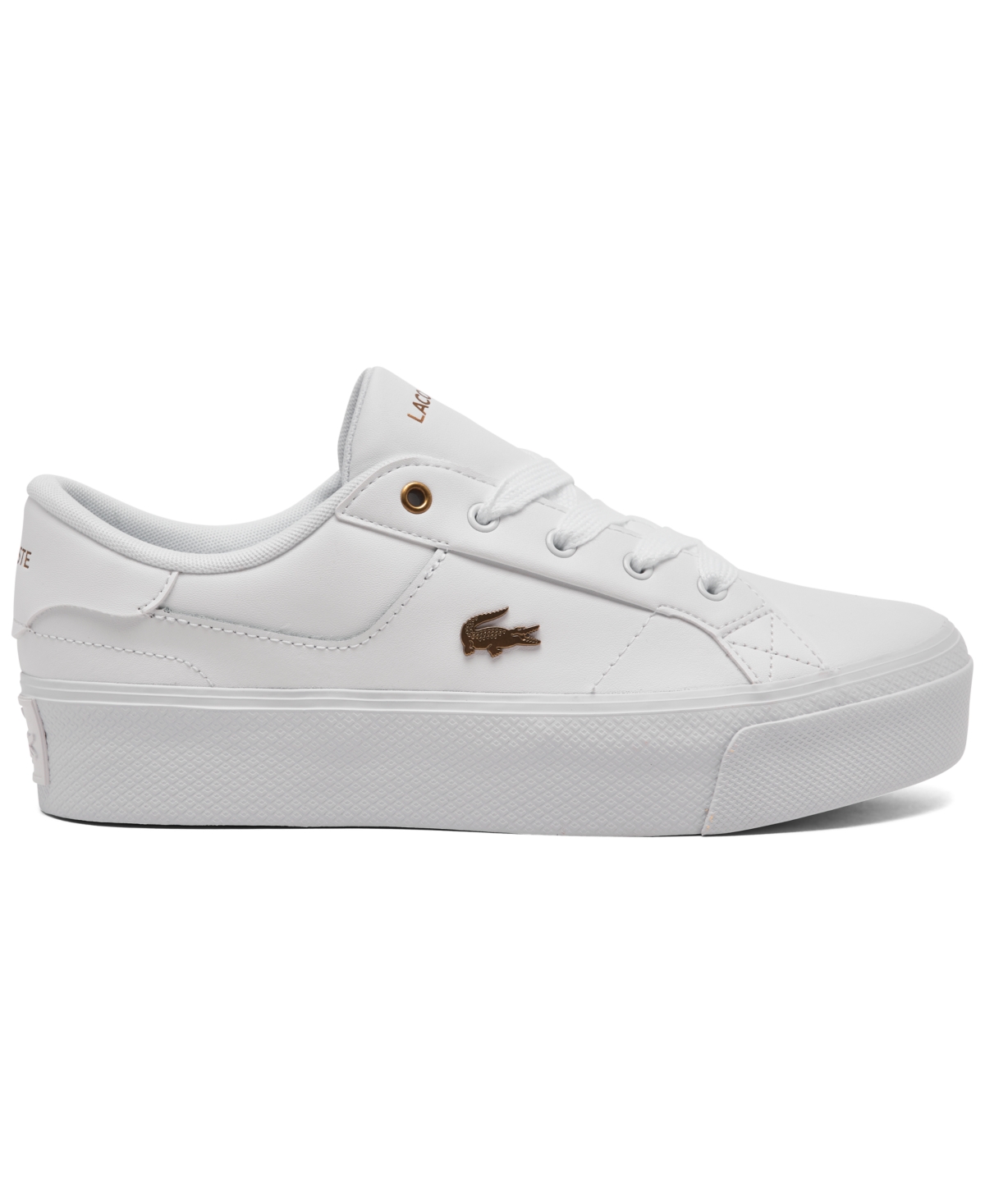Lacoste Women s Ziane Leather Platform Casual Sneakers from Finish Line White Smart Closet