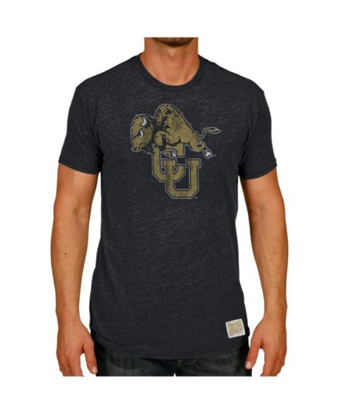 Мужская футболка Original Retro Brand Black Colorado Buffaloes Vintage-Like Tri-Blend Logo