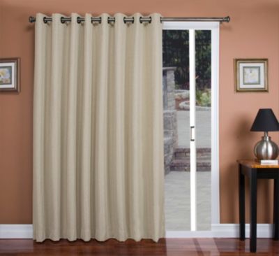 Tacoma Double Black Out Grommet Curtain Patio Panel w/Wand 106"W x 84"L