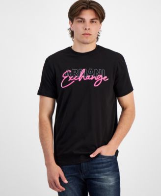 A|X Armani Exchange - Men's Cursive Neon Logo Graphic T-Shirt