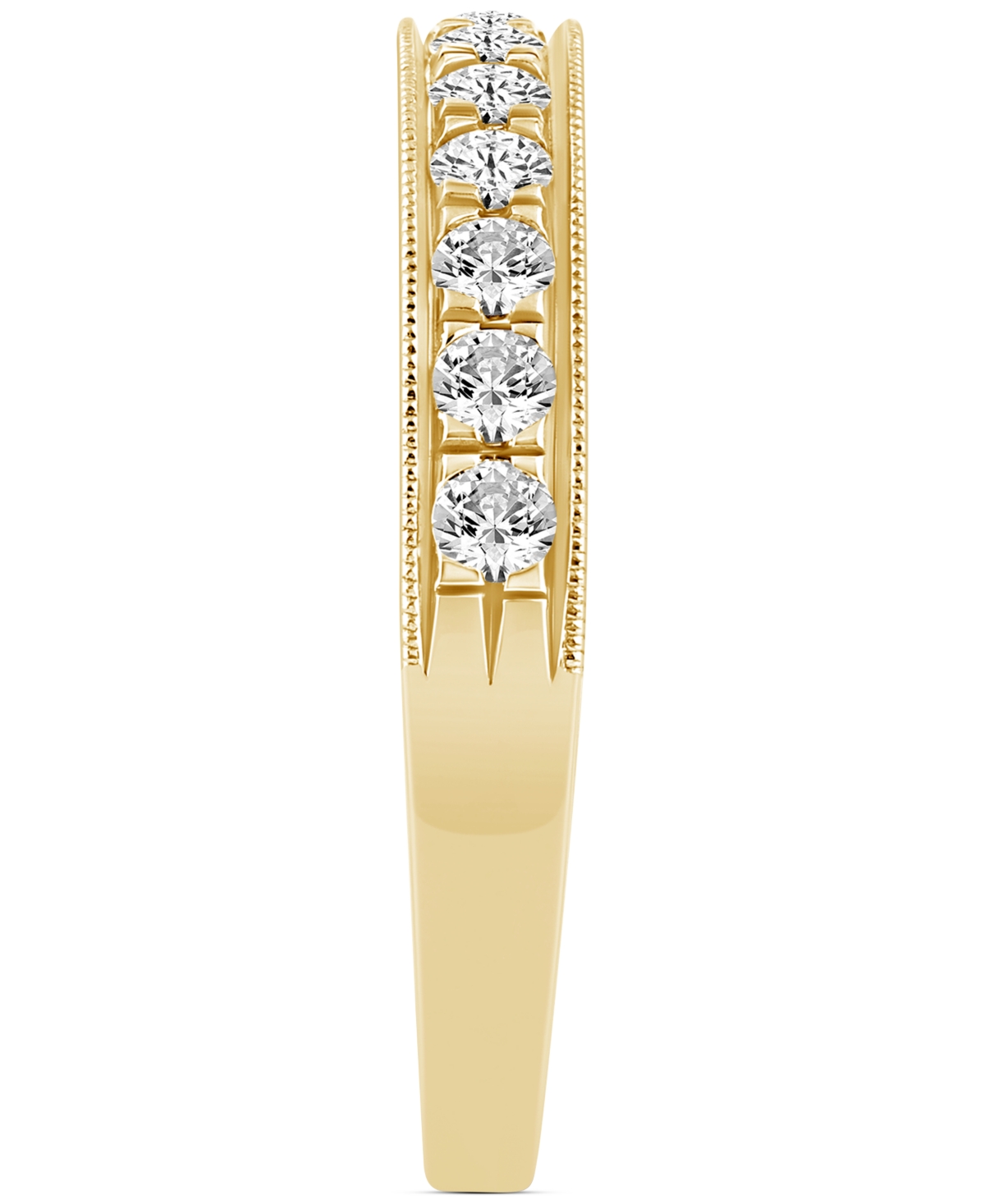Diamond Milgrain Band (1/2 ct. t.w.) in 14k White or- Yellow Gold