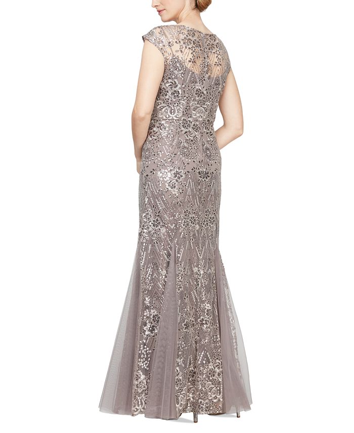Alex evenings petite hot sale long evening gowns