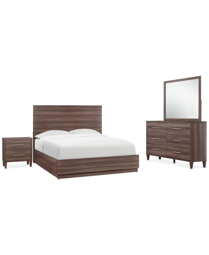 Jorah Laminate 3pc Bedroom Set (Queen Bed Dresser and Nightstand)
