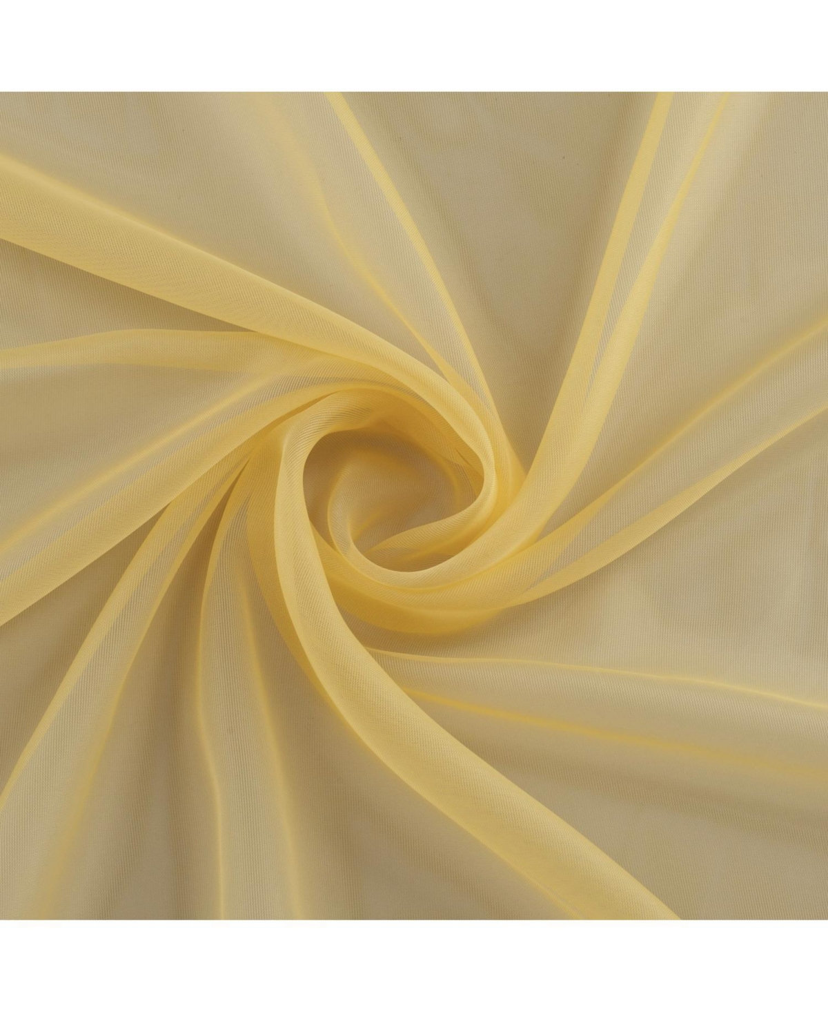 Kate Aurora Montauk Accents Ultra Lux 2 Piece Rod Pocket Gold Sheer Voile Window Curtain Panels - 84 in. Long