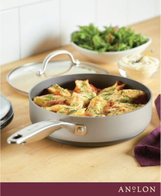 Achieve Hard Anodized Nonstick 3 Quart Saute Pan with Lid