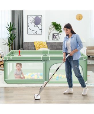 Baby Playpen Extra-Large Safety Fence w/ Ocean Balls & Rings