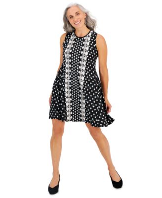 Style & Co - Petite Printed Sleeveless Flip Flop Dress