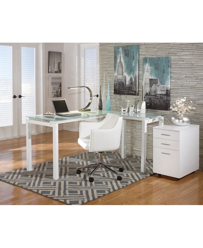 Simplie Fun Contemporary Baraga Home Office LDesk H41024 Macy's