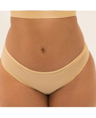 Naked Rebellion Plus Size Nude Shade Mesh Sheer Stretch Thong - Macy's
