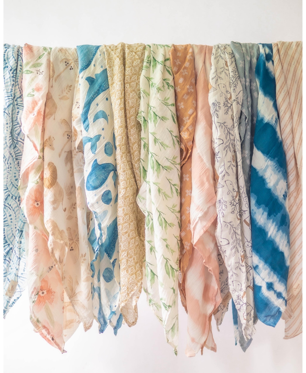 Crane Baby Baby Boys or Baby Girls Ezra Swaddle Wraps, Pack of 2