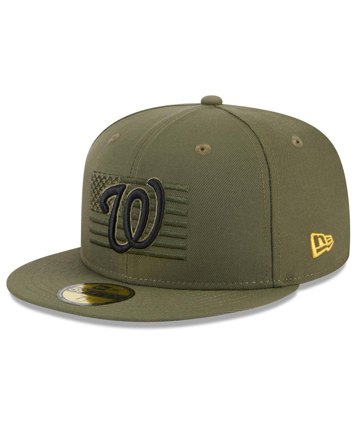 Shop New Era Men's  Green Washington Nationals 2023 Armed Forces Day On-field 59fifty Fitted Hat