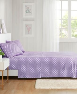 Polka Dot Cotton 4-Pc. Sheet Set, Queen