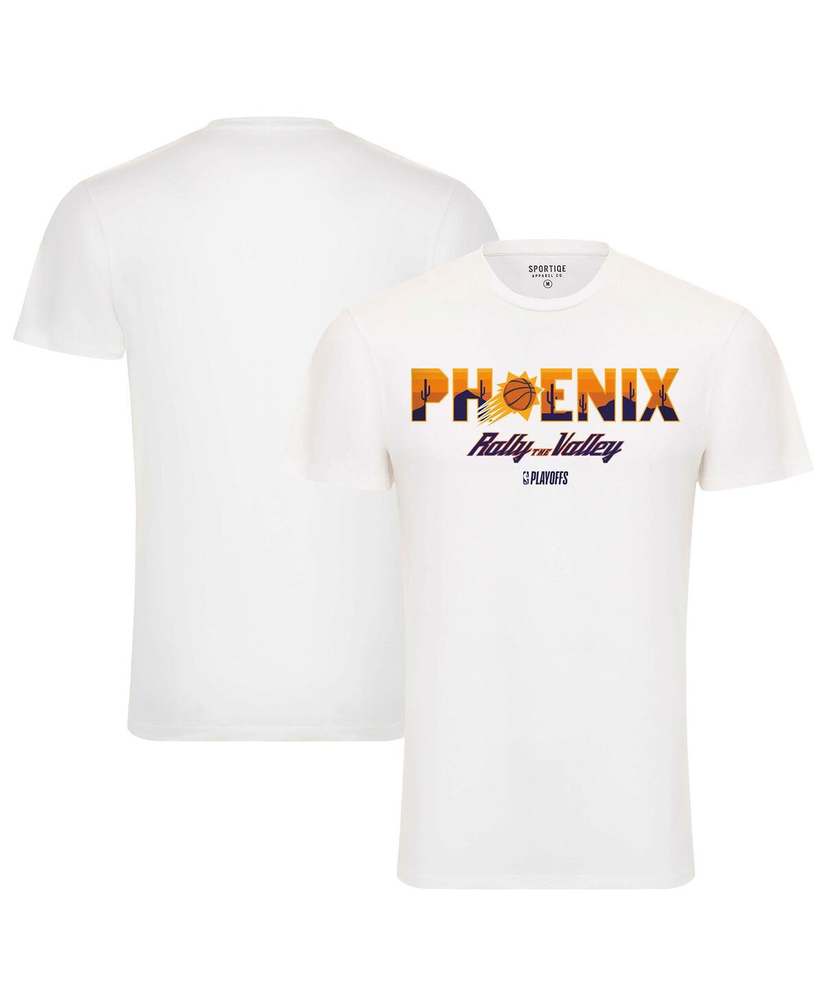 Men's and Women's Sportiqe White Phoenix Suns 2023 Nba Playoffs Rally the Valley Bingham T-shirt - White