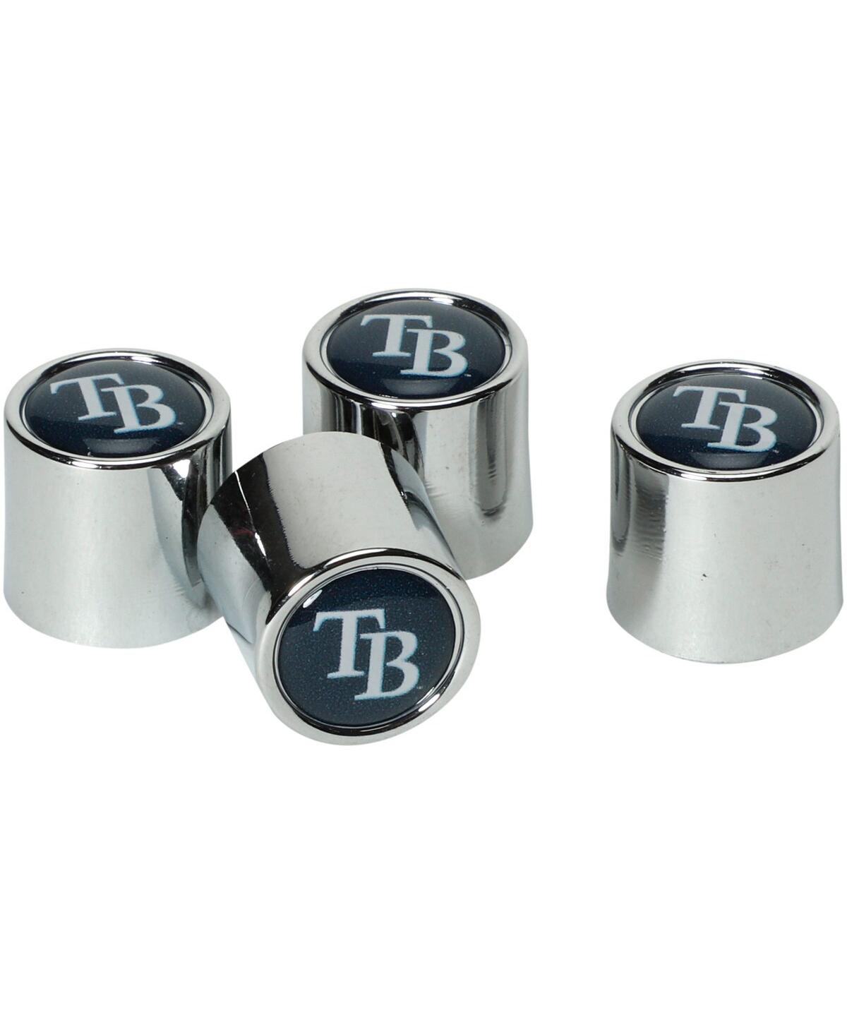 Tampa Bay Rays 4-Pack Valve Stem Covers - Silver-Tone