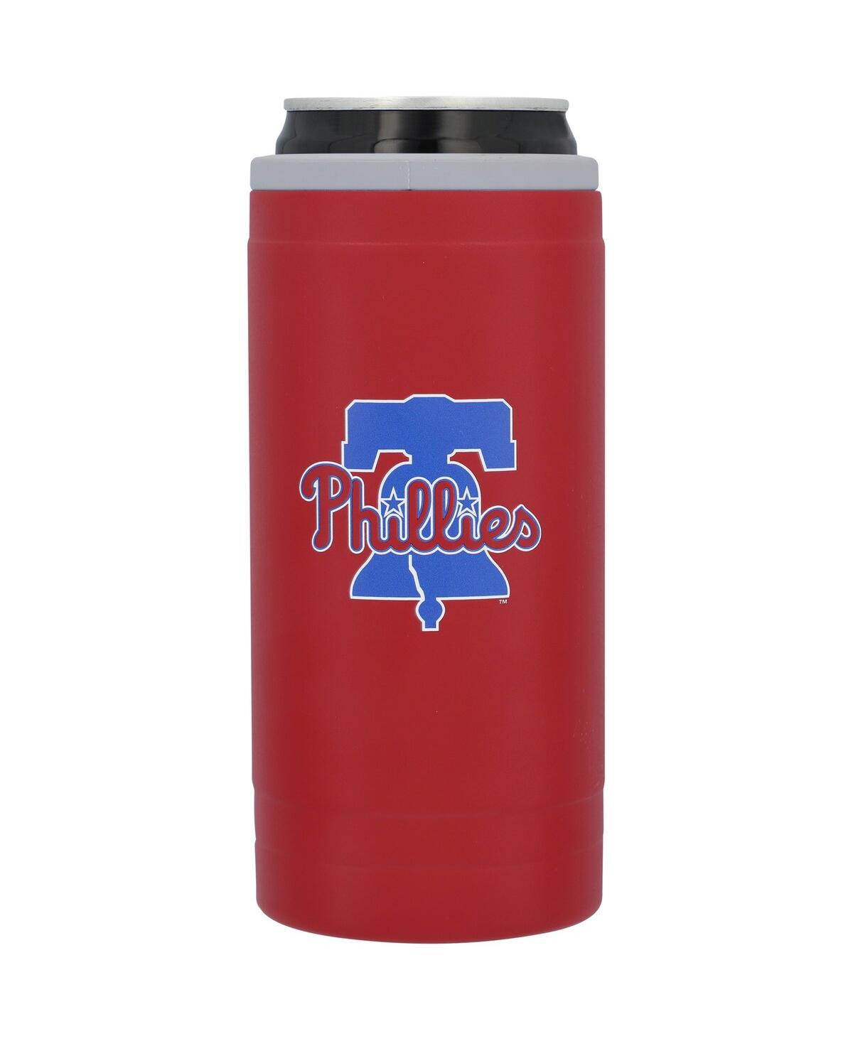 Logo Brands Philadelphia Phillies 12 oz Flipside Powdercoat Slim Can Cooler In Red