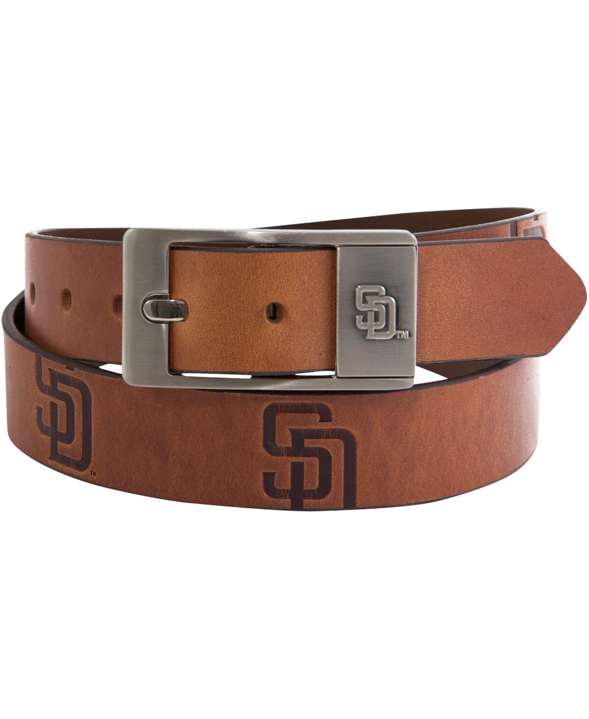 Shop Eagles Wings Men's San Diego Padres Brandish Leather Belt In Brown