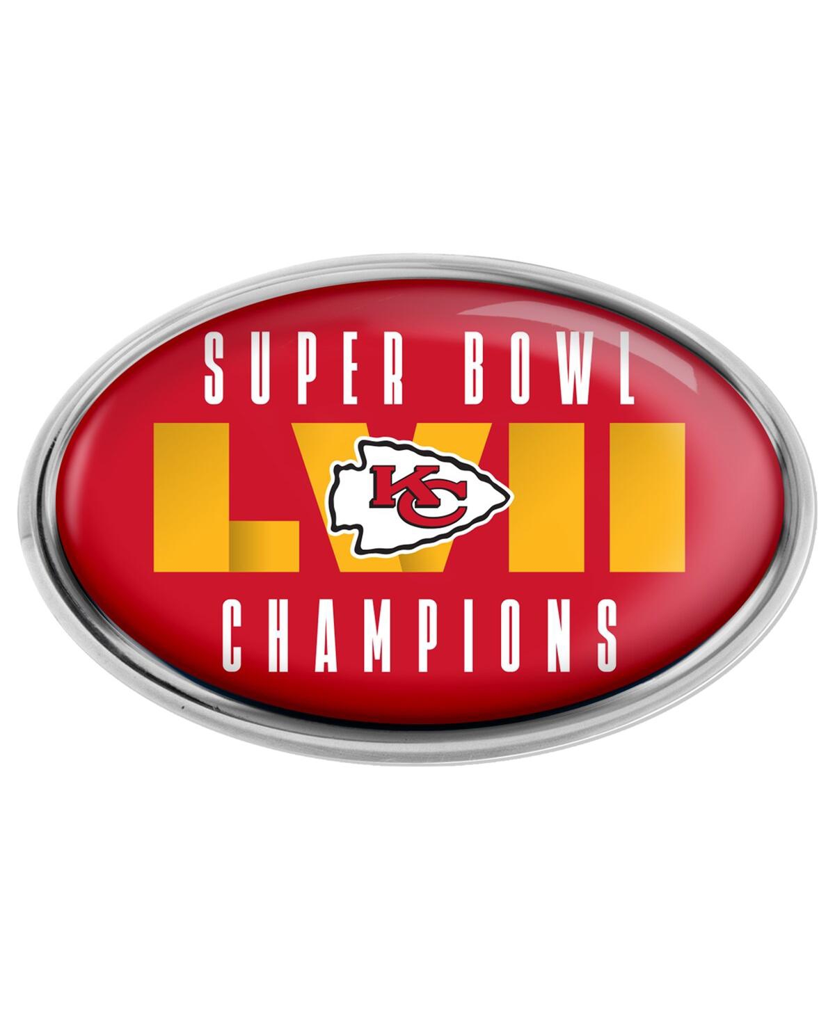 Wincraft Kansas City Chiefs Super Bowl Lvii Champions Metal Auto Emblem In Multi