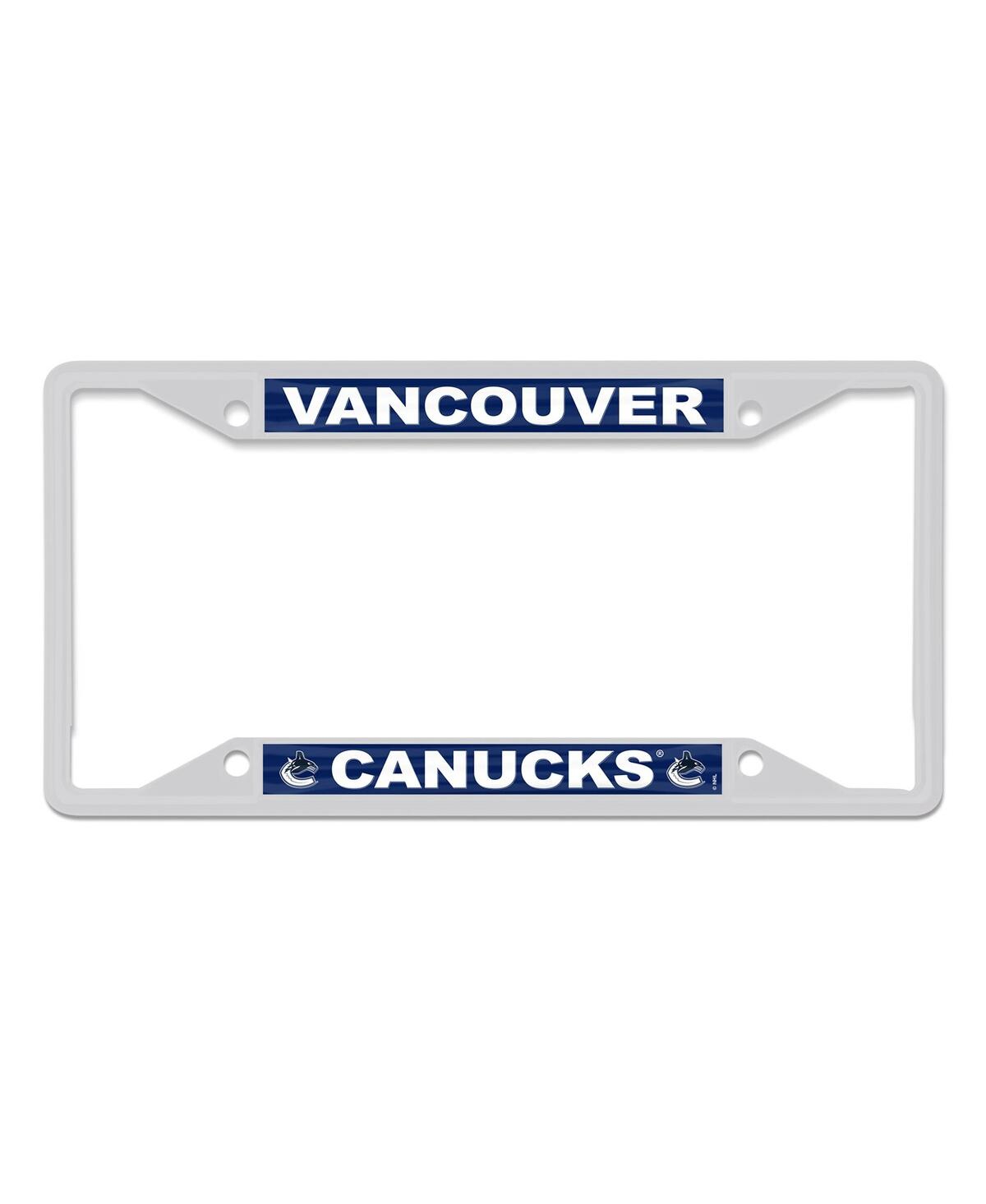 Wincraft Vancouver Canucks Chrome Color License Plate Frame In Gray