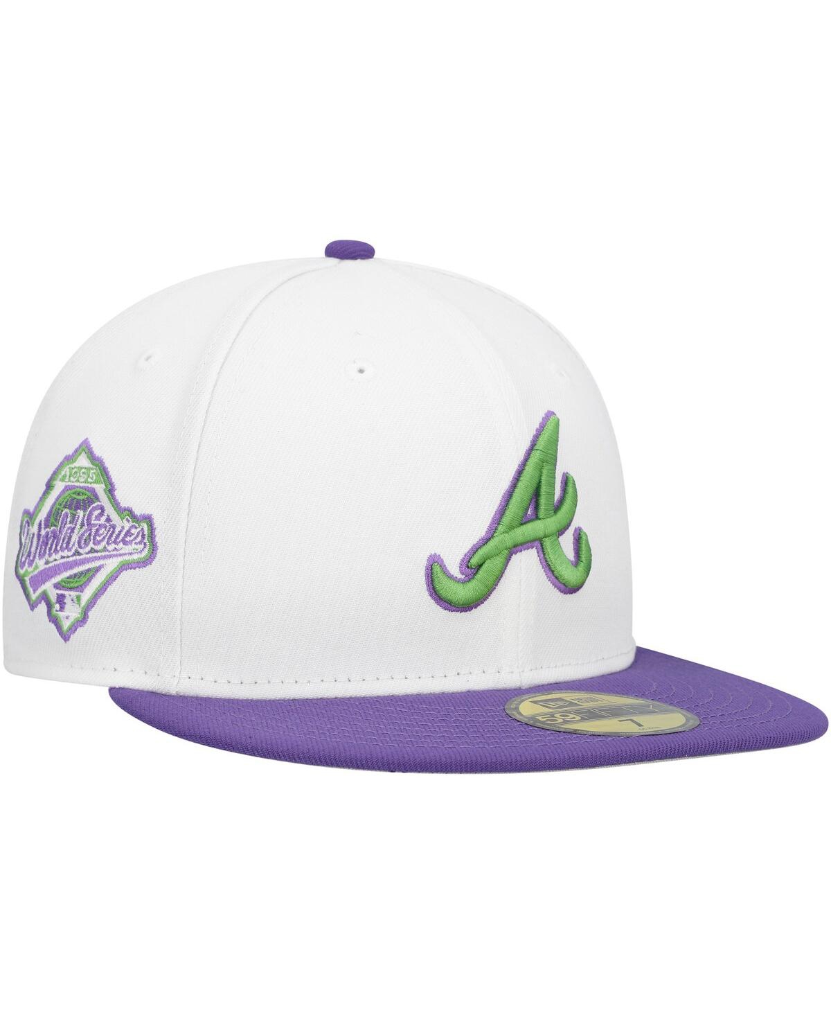 Men's New EraAtlanta Braves Side Patch 59FIFTY Fitted Hat - White