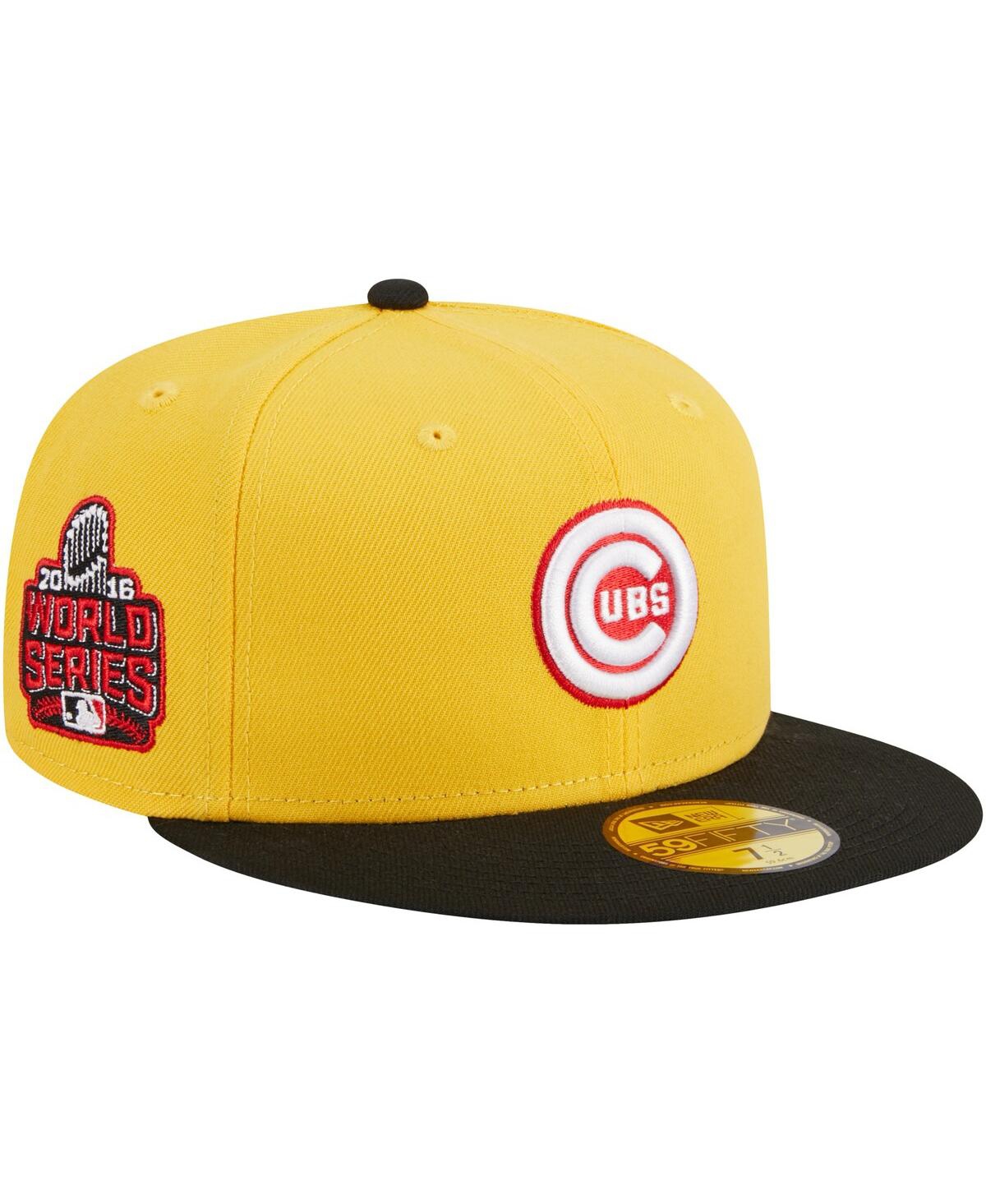 Men's New Era Black Chicago Cubs Grilled 59FIFTY Fitted Hat - Black