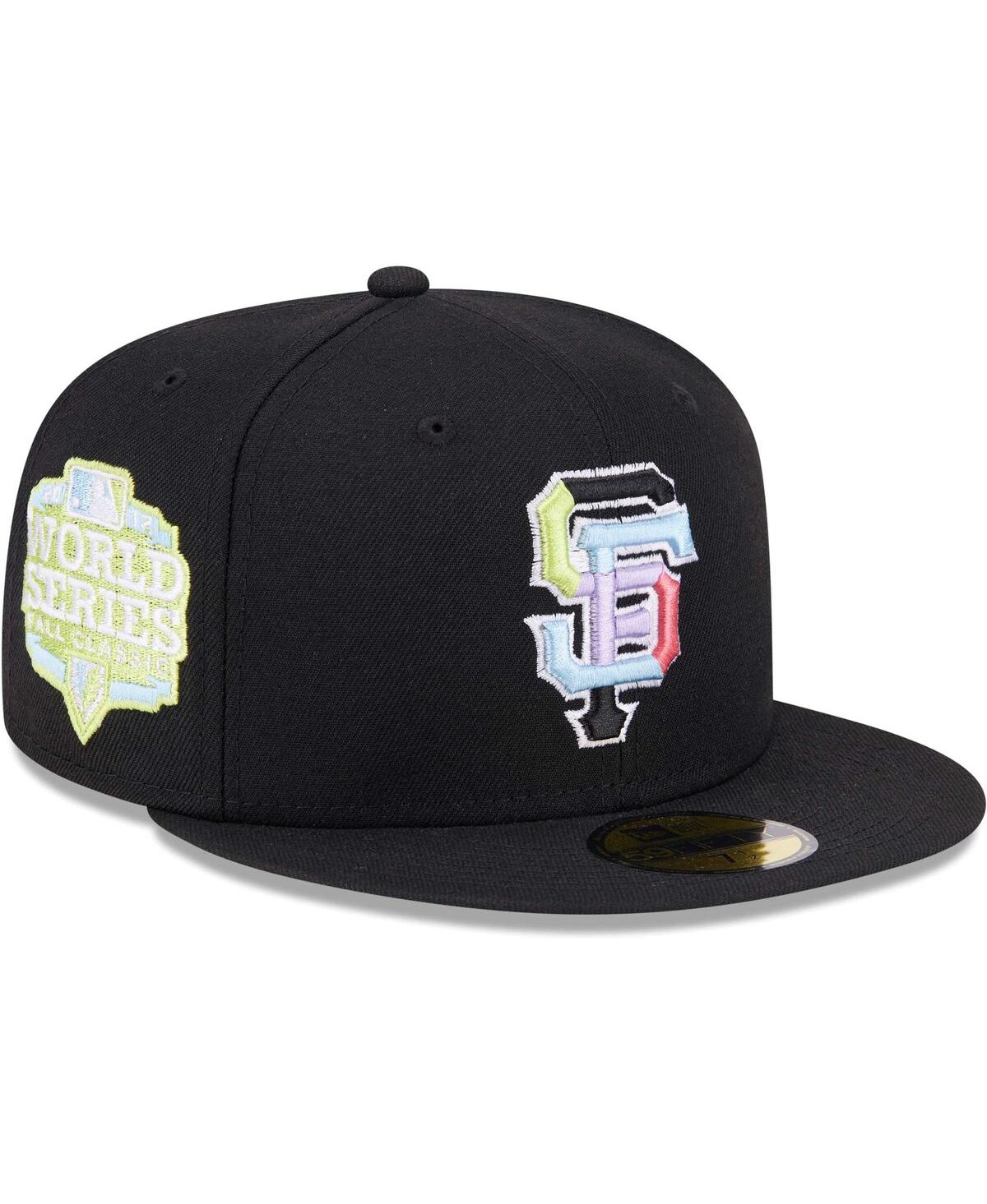 Shop New Era Men's  Black San Francisco Giants Multi-color Pack 59fifty Fitted Hat