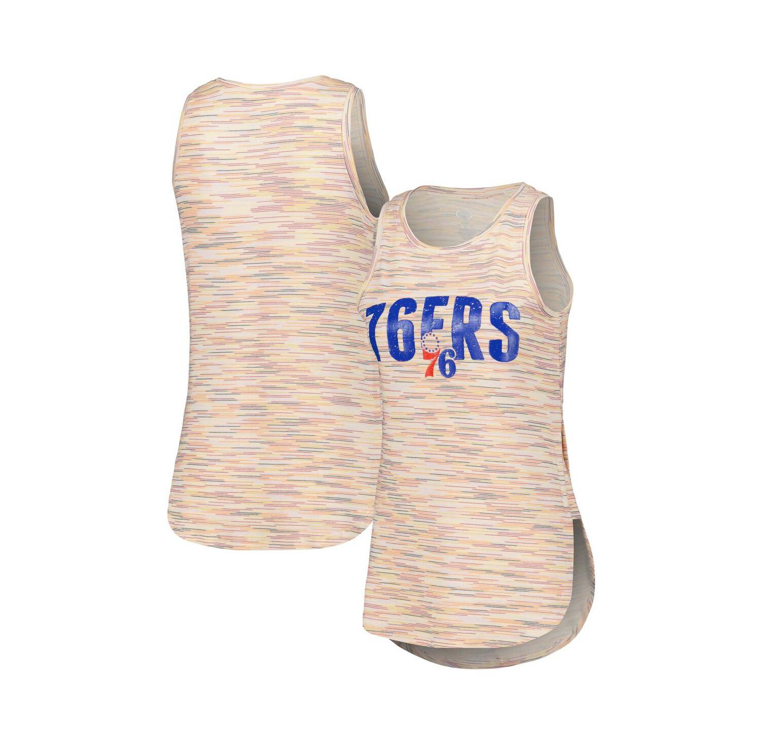 Women's White Philadelphia 76ers Sunray Tank Top