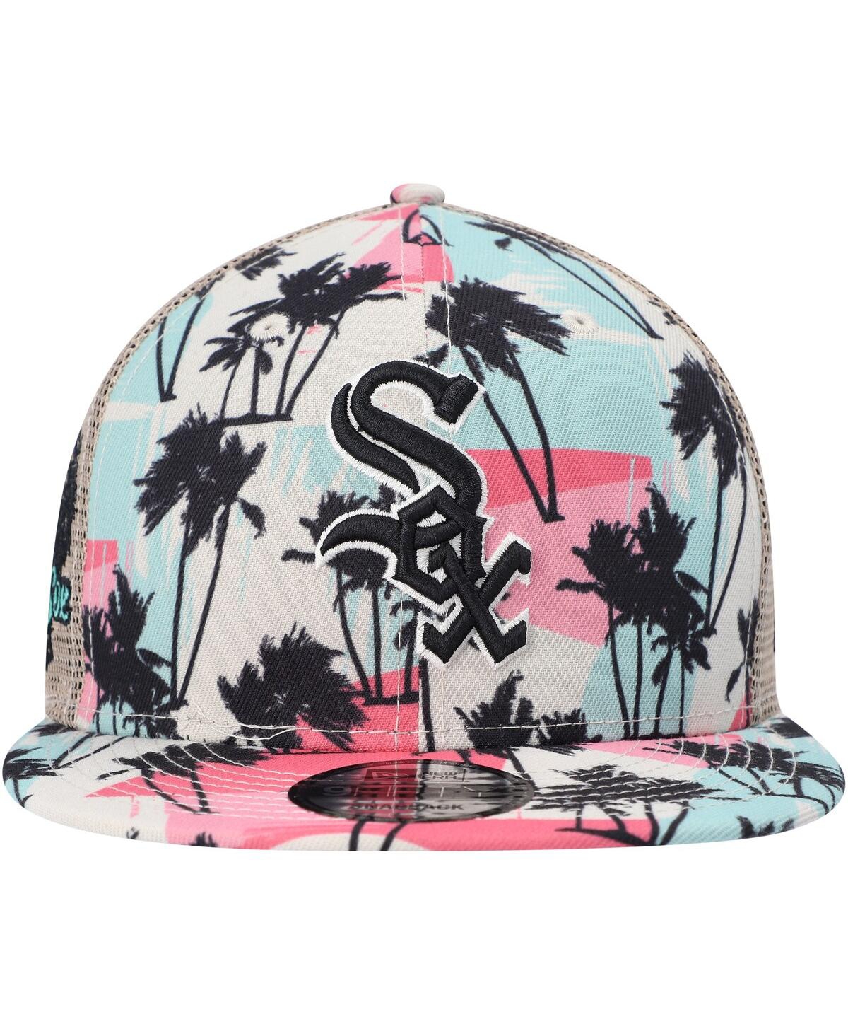 New Era Men's  Natural Chicago White Sox Retro Beachin' Trucker 9fifty Snapback Hat In Natural