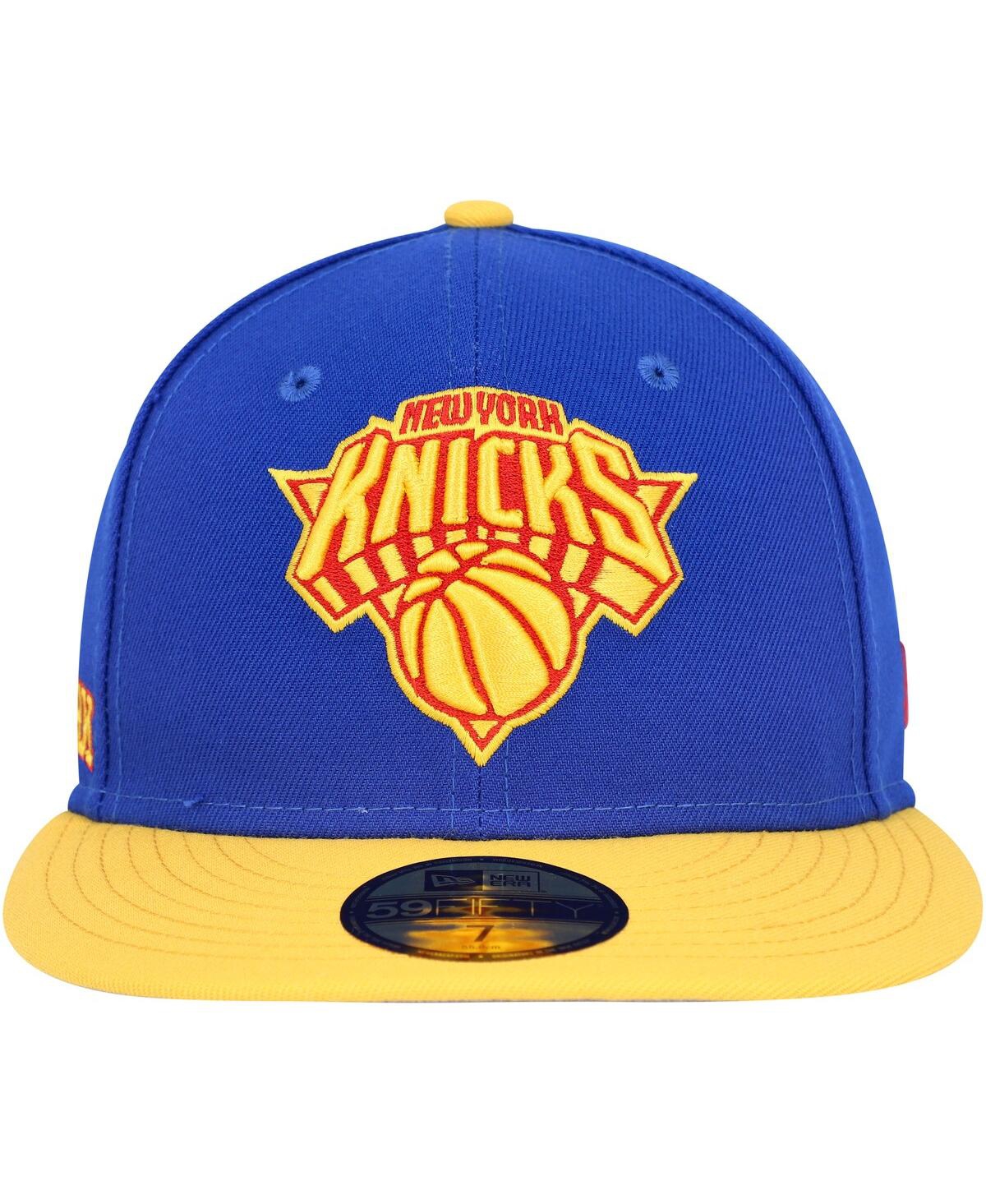 Men's New EraNew York Knicks Side Patch 59FIFTY Fitted Hat - Blue